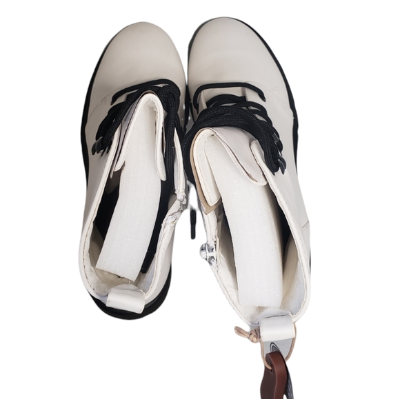 MIA Tauren Faux Leather Combat Boots Women's Size 9 Chassidy White Malta… - Picture 7 of 16